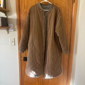 Current Air Tan Quilted Trench Coat